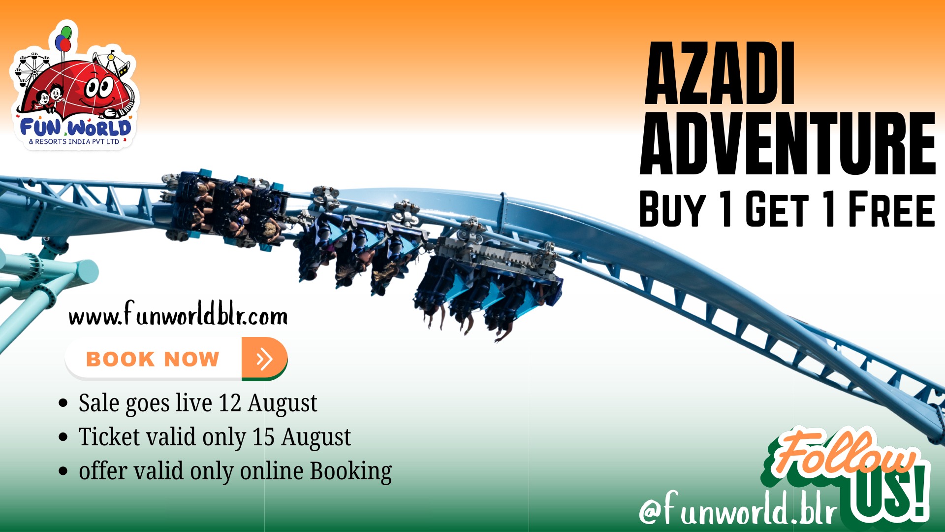 Independence Day Special – Azadi Adventure 🎉 | Buy 1 Ticket, Get 1 FREE at Funworld